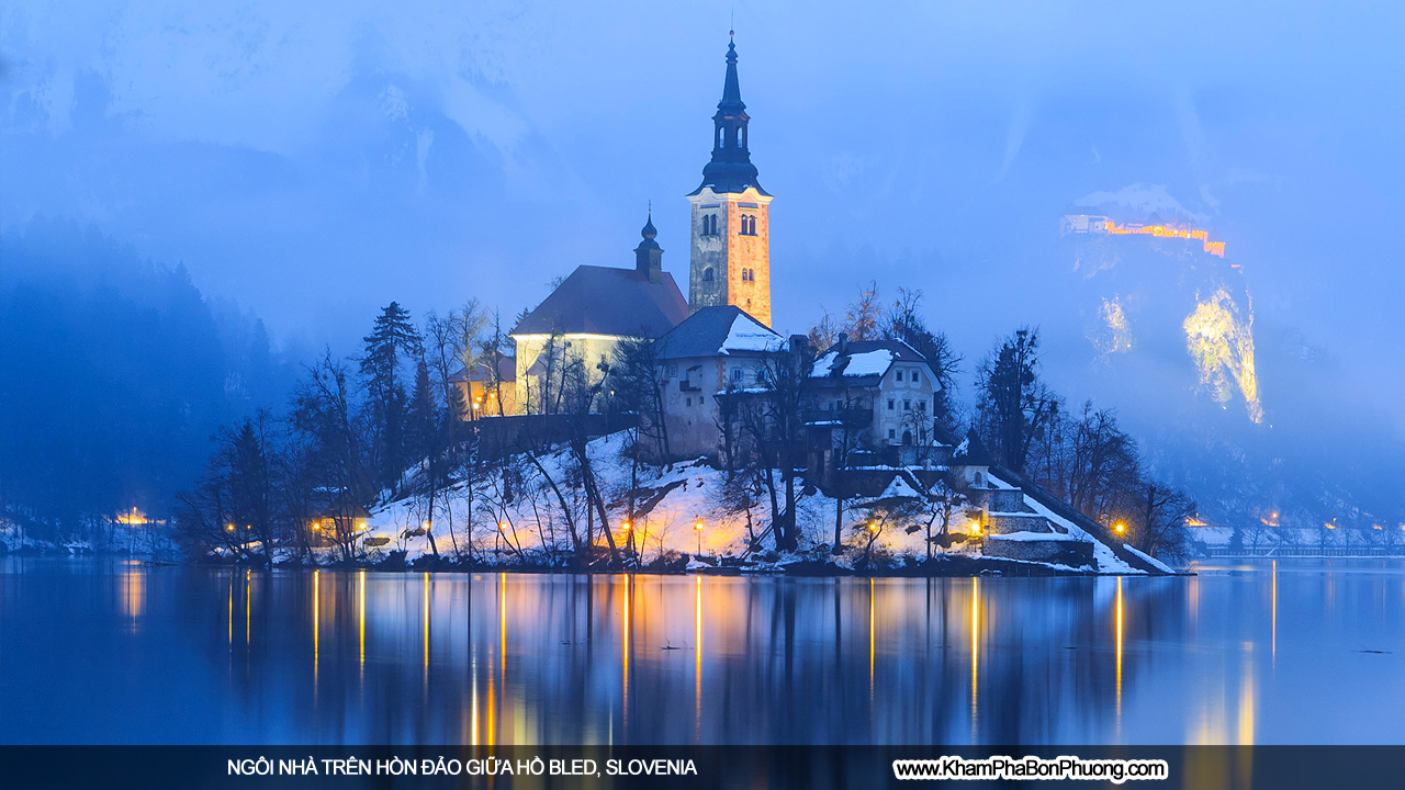 Ngôi nhà trên hòn đảo giữa hồ Bled, Slovenia | Khám Phá Bốn Phương
