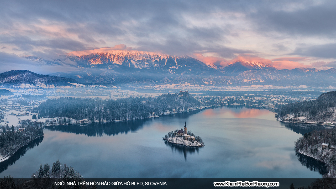 Ngôi nhà trên hòn đảo giữa hồ Bled, Slovenia | Khám Phá Bốn Phương