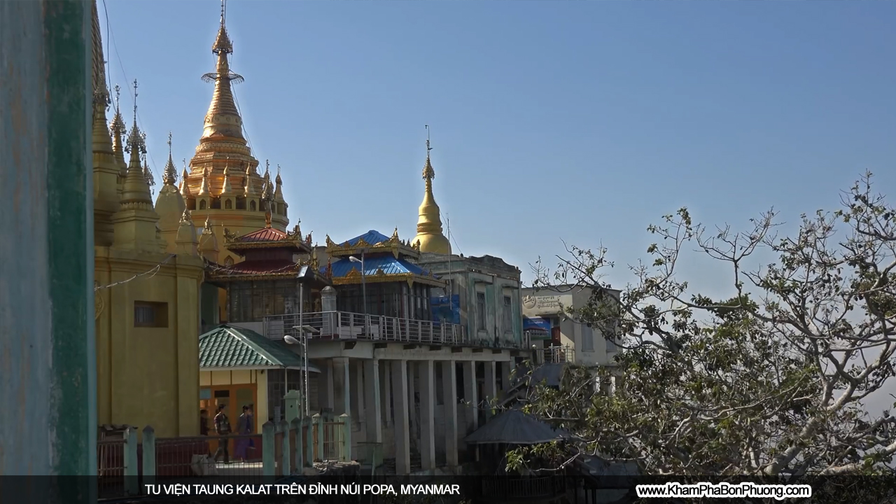 Tu viện Taung Kalat trên đỉnh núi Popa, Myanmar | Khám Phá Bốn Phương