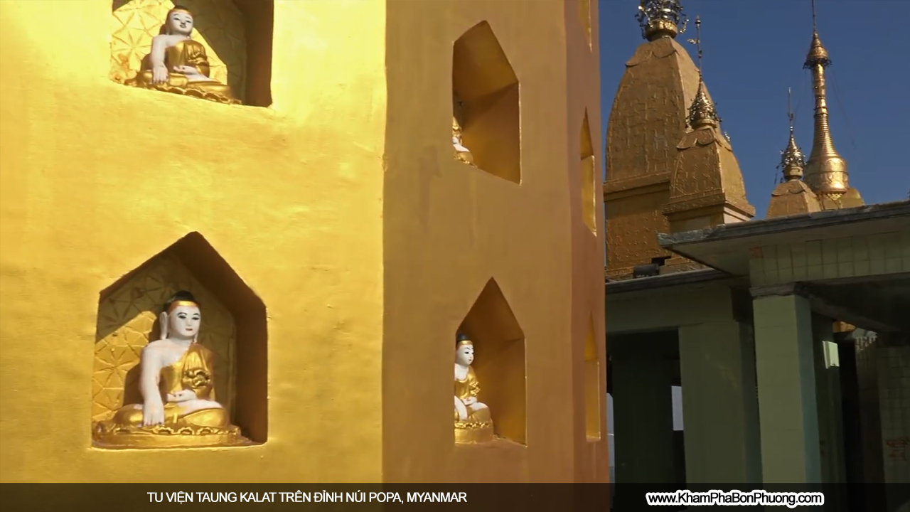 Tu viện Taung Kalat trên đỉnh núi Popa, Myanmar | Khám Phá Bốn Phương