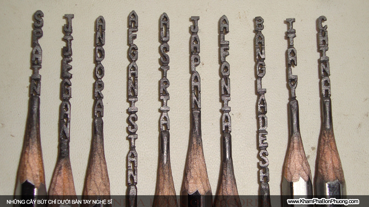 Nghệ thuật điêu khắc từ cây bút chì | Khám Phá Bốn Phương